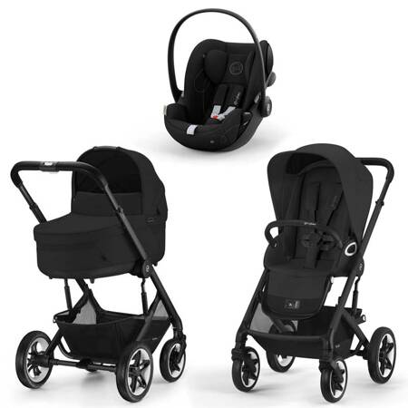 Cybex Talos S Lux Moon Black wózek 3w1 z fotelikiem Cybex Cloud G i-Size 