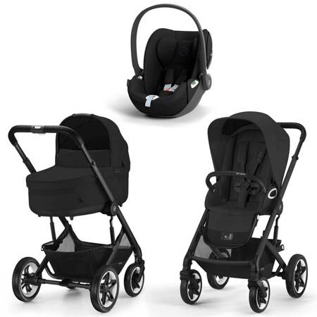 Cybex Talos S Lux Moon Black wózek 3w1 z fotelikiem Cybex Cloud T i-Size