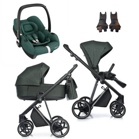 Roan IVI 2.0 Black Forest zestaw 3 w 1 z fotelikiem Maxi Cosi Cabriofix