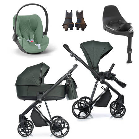 Roan IVI 2.0 Black Forest zestaw 4 w 1 z fotelikiem Cybex Cloud T i-Size Plus i bazą isofix