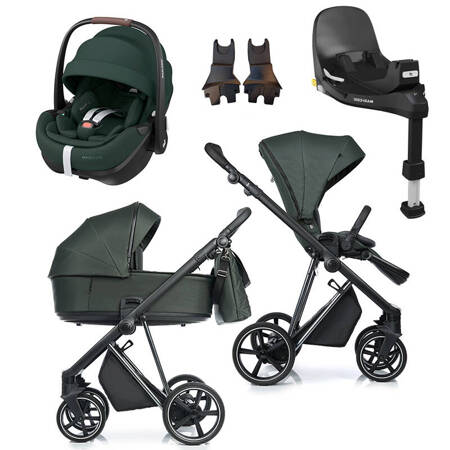 Roan IVI 2.0 Black Forest zestaw 4 w 1 z fotelikiem Maxi Cosi Pebble 360 Pro2 i bazą isofix