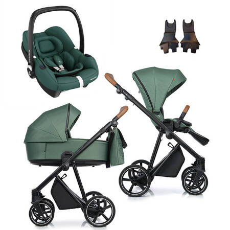 Roan IVI 2.0 Boho Green zestaw 3 w 1 z fotelikiem Maxi Cosi Cabriofix