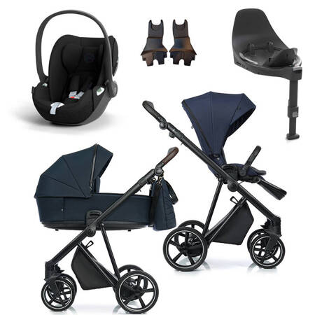 Roan IVI 2.0 Mystic Blue zestaw 4 w 1 z fotelikiem Cybex Cloud T i-Size i bazą isofix