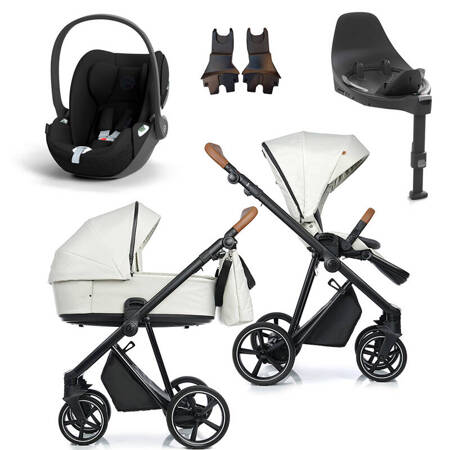 Roan IVI 2.0 Pearl Shell zestaw 4 w 1 z fotelikiem Cybex Cloud T i-Size i bazą isofix