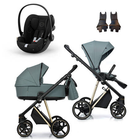 Roan IVI 2.0 Pine Green zestaw 3 w 1 z fotelikiem Cybex Cloud G