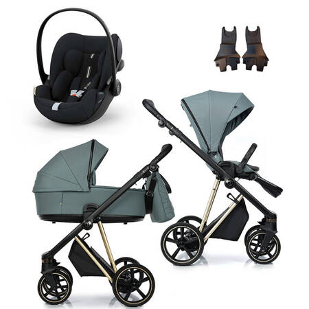 Roan IVI 2.0 Pine Green zestaw 3 w 1 z fotelikiem Cybex Cloud G Plus