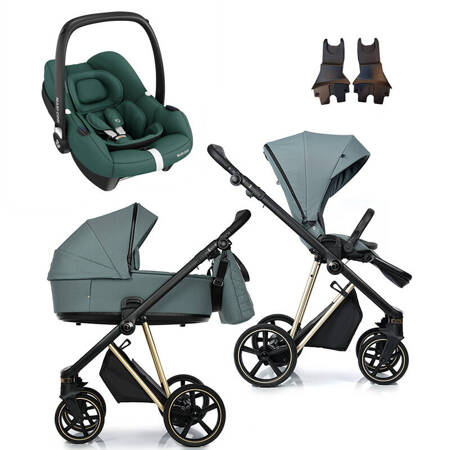 Roan IVI 2.0 Pine Green zestaw 3 w 1 z fotelikiem Maxi Cosi Cabriofix