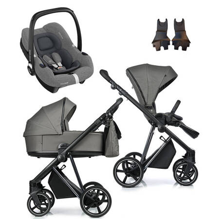 Roan IVI 2.0 Taupe zestaw 3 w 1 z fotelikiem Maxi Cosi Cabriofix