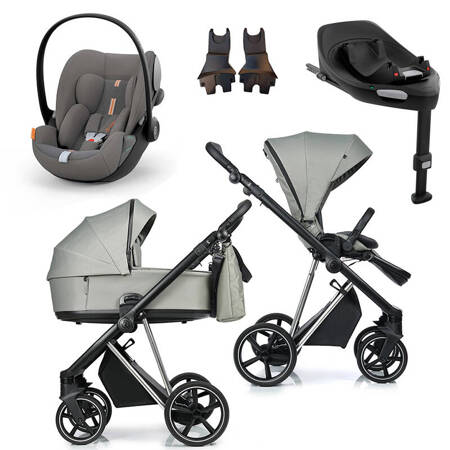 Roan IVI 2.0 Tea Leaf zestaw 4 w 1 z fotelikiem Cybex Cloud G i-Size Plus i bazą isofix