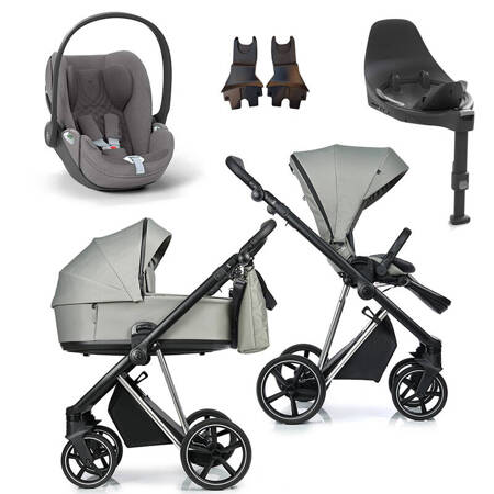 Roan IVI 2.0 Tea Leaf zestaw 4 w 1 z fotelikiem Cybex Cloud T i-Size Plus i bazą isofix